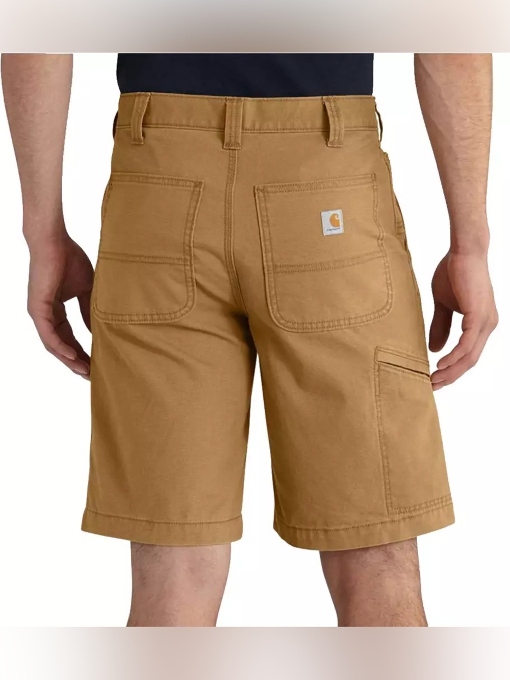 Men's Carhartt Rugged Flex Relaxed Fit Canvas Work Shorts in Color Hickory